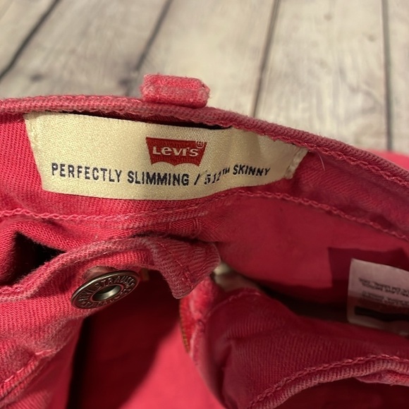 Levi’s 512 perfectly slimming, skinny pink jeans, size 10 M - Picture 3 of 8